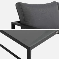 Salon De Jardin Modulable Aluminium 5 Places Couleur : Anthracite / Gris -Jardin Et Extérieur AF3007ATGY 07