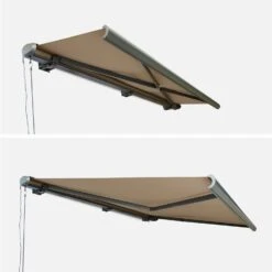 Store Banne électrique 4x3m Couleur : Taupe -Jardin Et Extérieur AWA4X3FCBN 03