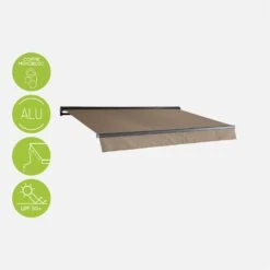 Store Banne Manuel 3x2m Couleur : Taupe -Jardin Et Extérieur AWM3X2SCBN 01bis