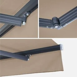 Store Banne Manuel 3x2m Couleur : Taupe -Jardin Et Extérieur AWM3X2SCBN 04