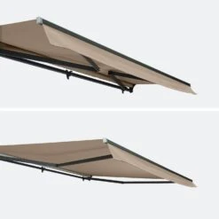 Store Banne Manuel 4x3m Couleur : Taupe -Jardin Et Extérieur AWM4X3SCBN 03