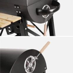 Barbecue Smoker Américain Charbon -Jardin Et Extérieur BBQ8040BK 03