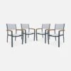 Chaise De Jardin Empilable Aluminium (lot De 4) -Jardin Et Extérieur ECXTSARMX4AT 01