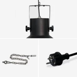 Parasol Chauffant électrique 1500W -Jardin Et Extérieur EHH1500LAPBK 05