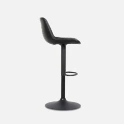 Tabouret Bar Réglable 60,5/81,5cm Simili Cuir (lot De 2) Couleur : Noir -Jardin Et Extérieur IBSAJPUX2BK 03