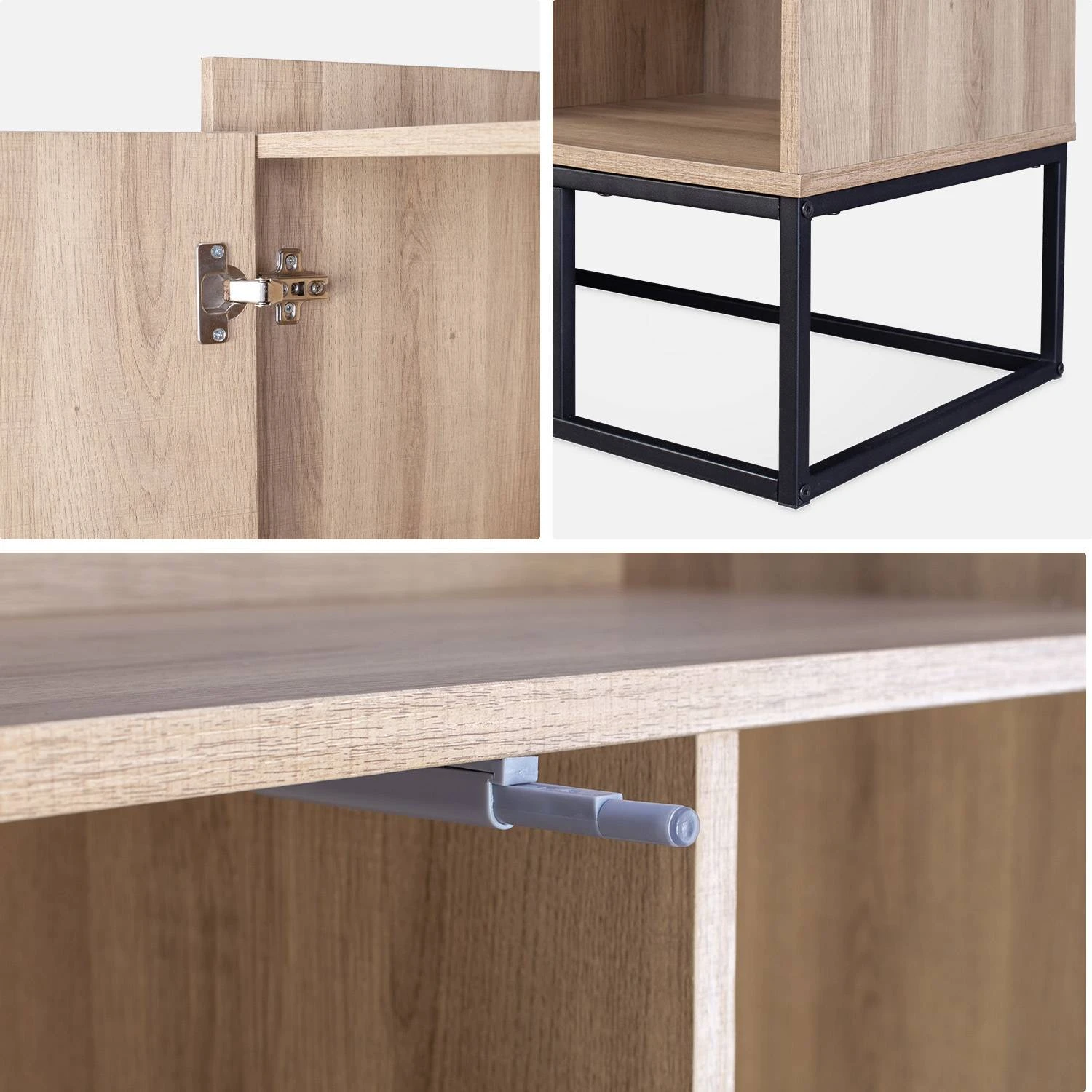 Vaisselier Métal Et Effet Bois 1 Porte 9 Vaisselier Métal Et Effet Bois 1 Porte – Image 7