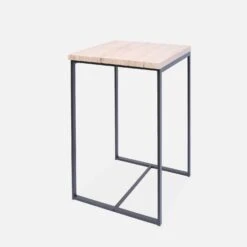 Set Table Haute Avec 2 Tabourets De Bar Couleur : Noir -Jardin Et Extérieur IDS60R2 02
