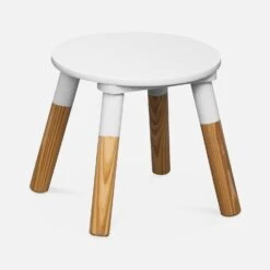 Table Ronde Enfant Et 2 Tabourets -Jardin Et Extérieur IKSCANDISET 03