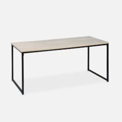 Table Basse Gigogne Encastrable Métal Et Effet Bois (lot De 2) -Jardin Et Extérieur ILFCTLX2BN 03