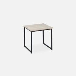 Table Basse Gigogne Encastrable Métal Et Effet Bois (lot De 2) -Jardin Et Extérieur ILFCTLX2BN 04