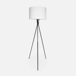 Lampadaire Filaire D'intérieur Tripode H 152cm Couleur : Blanc 8 Lampadaire Filaire D'intérieur Tripode H 152cm Couleur : Blanc -Jardin Et Extérieur ILUMLAR150BKWH 01