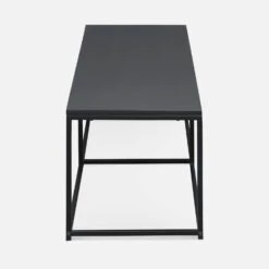 Meuble TV Industriel Métal Avec Barre De Renfort 140 Cm -Jardin Et Extérieur INDUTV140BK 03