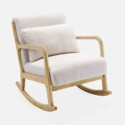 Rocking Chair Scandinave Bouclettes -Jardin Et Extérieur IRACSCABOUCL 01