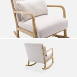 Rocking Chair Scandinave Bouclettes -Jardin Et Extérieur IRACSCABOUCL 03