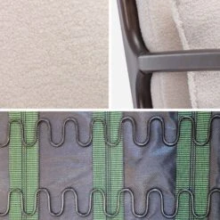 Rocking Chair Scandinave Bouclettes Et Bois D'hévéa Teinté Wengé -Jardin Et Extérieur IRACSCADWLBOUCL 04