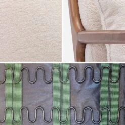 Rocking Chair Scandinave En Bois Et Tissu Bouclette -Jardin Et Extérieur IRACSCALWLBOUCL 04