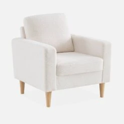 Fauteuil Scandinave à Bouclettes -Jardin Et Extérieur ISOF1BOUCL 01