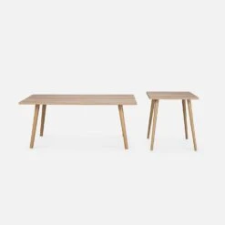Table Basse Effet Bois (lot De 2) -Jardin Et Extérieur ISTABLX2NAT 02