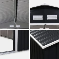 Abri De Jardin Métal 10,85m² -Jardin Et Extérieur MS1085GY 04