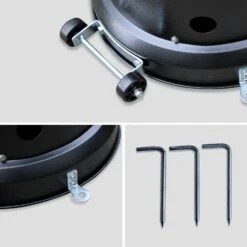 Parasol Chauffant Gaz 12,5kW Avec Housse De Protection Couleur : Noir -Jardin Et Extérieur PC1204HCBK 06