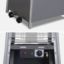 Parasol Chauffant Gaz 10.5KW Avec Housse De Protection -Jardin Et Extérieur PCKD7001PSGHC 03