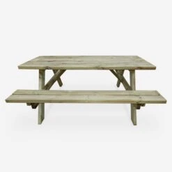 Table Picnic En Bois 6 Places 180cm (lot De 4) -Jardin Et Extérieur PNW177R6X4 04