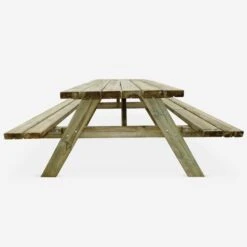 Table Pique Nique Avec 2 Bancs 6 Places -Jardin Et Extérieur PNW177R6 04