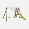 Aire De Jeux Toboggan, Face-à-face, 2 Balançoires -Jardin Et Extérieur PSWP175SL 01