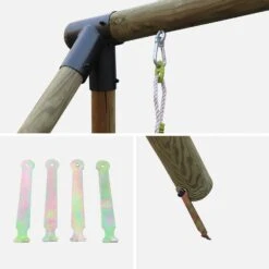 Aire De Jeux Toboggan, Face-à-face, 2 Balançoires -Jardin Et Extérieur PSWP175SL 05