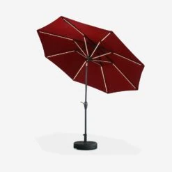 Parasol LED Rond 2.7m Couleur : Rouge -Jardin Et Extérieur PU300LEDRED 04