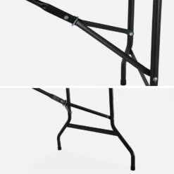 Tables De Réception Pliable Plastique (lot De 2) Couleur : Gris Foncé -Jardin Et Extérieur RECPL180X70X2DG 03