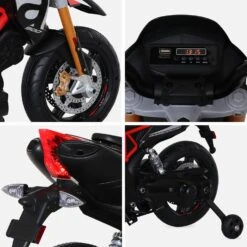Moto électrique Enfant Aprilia Dorsoduro 12V, 1 Place -Jardin Et Extérieur ROCAPRILIABK 03