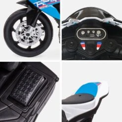 Moto électrique Enfant BMW HP4 6V, 1 Place Couleur : Bleu -Jardin Et Extérieur ROCMOTOBMW6BLU 04