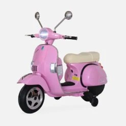 Scooter électrique Enfant Vespa 12V, 1 Place Couleur : Rose