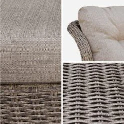 Fauteuil De Jardin Avec Repose Pieds Résine Tressée Ronde (lot De 2) -Jardin Et Extérieur RWH2KINGGY 05