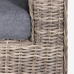 Salon De Jardin Résine Tressée Ronde 4 Places Couleur : Beige / Anthracite -Jardin Et Extérieur RWH3101AT 05