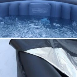 Spa Gonflable 6 Places Rond, Système De Filtration MDC, Désinfection UVC, Bâche -Jardin Et Extérieur SPABERGENRD6 03