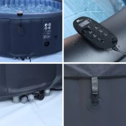 Spa Gonflable 6 Places Rond, Système De Filtration MDC, Désinfection UVC, Bâche -Jardin Et Extérieur SPABERGENRD6 04