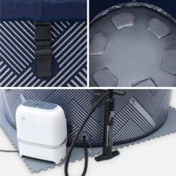 Spa Gonflable 6 Places Rond Massage Air-jets Wifi Ozonateur UVC Couvercle Tapis -Jardin Et Extérieur SPANAVAL6 06