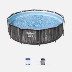 Piscine Hors Sol Tubulaire Ronde Avec Pompe De Filtration Ø3,6m