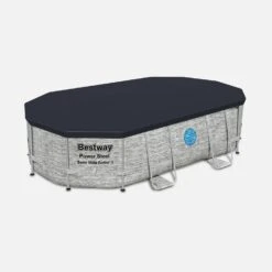 Piscine Hors Sol Tubulaire Ovale Avec Pompe, échelle, Bâche Et Diffuseur 5x3m -Jardin Et Extérieur SPBW5X3ST 02