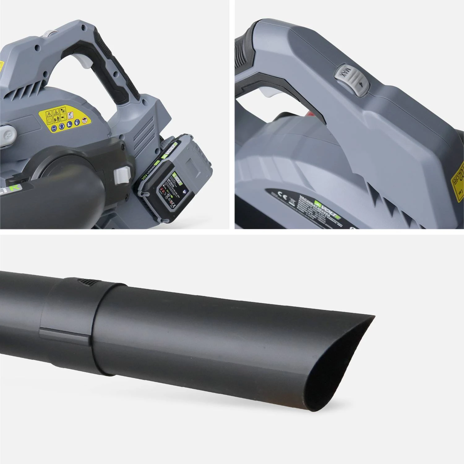 Aspirateur/ Souffleur à Batteries 18V 2.0Ah + 2 Batteries 6 Aspirateur/ Souffleur à Batteries 18V 2.0Ah + 2 Batteries – Image 4