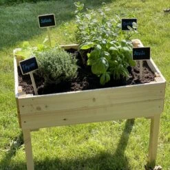 Carré Potager Pour Enfants En Bois Sur Pieds -Jardin Et Extérieur VGKIDS60 04