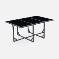 Table De Jardin Encastrable Résine Tressée, 6 Chaises Couleur : Marron -Jardin Et Extérieur WK6CUBEBN 03