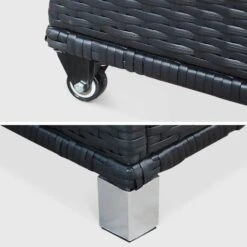Coffre De Jardin Résine Tressée 790L Couleur : Noir -Jardin Et Extérieur WKHBOX160BK 04