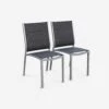 Chaise De Jardin Empilable Aluminium (lot De 2) Couleur : Gris / Gris Foncé