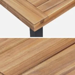 Table Intérieur / Extérieur Bois Et Métal + 4 Chaises En Corde Empilables Couleur : Beige -Jardin Et Extérieur ac150kd4rpbg c51b8114bb265a2f41c6c2b6adb2b7cf