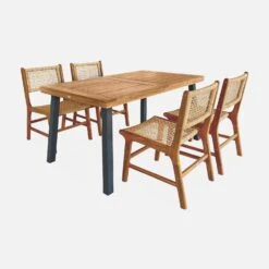 Table Intérieur / Extérieur Bois Et Métal 6 Places -Jardin Et Extérieur ac150kdattk a44b8c7e4b4dc3fb0e44b16f57859cc5