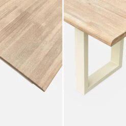 Banc 3 Places Acacia Brossé Clair, Structure Acier (lot De 2) Couleur : Ivoire -Jardin Et Extérieur ac180benchivose 1c5445d93fb9f17e6118a933968d5ba5