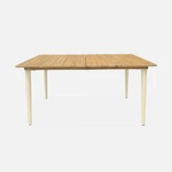 Table De Jardin Bois Et Métal 6 Places Couleur : Ivoire -Jardin Et Extérieur ackd150rivo a0c618989561317f2eb86a68b27f4bf6